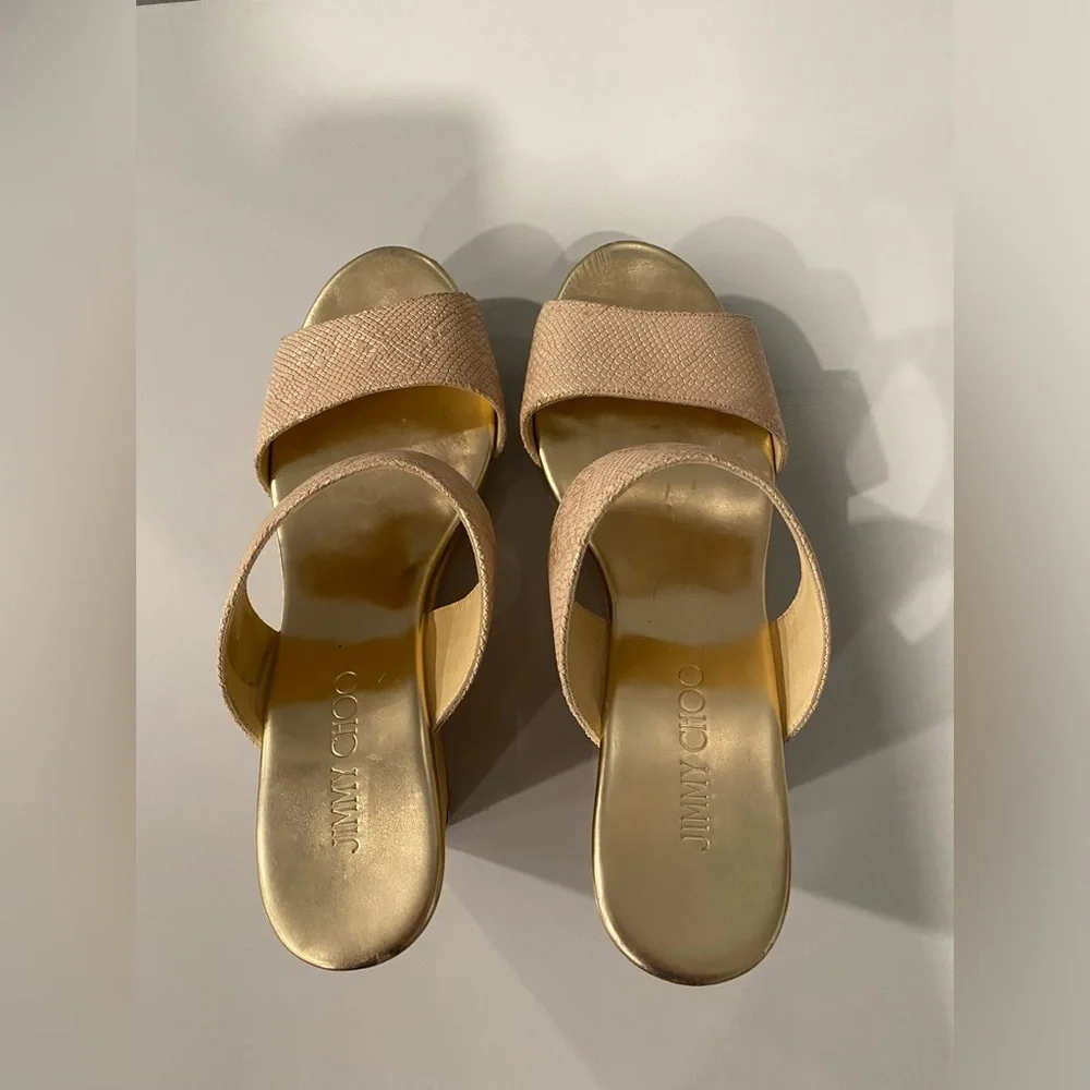 SUMMER CLEARANCE  Jimmy Choo leather espadrille sandals